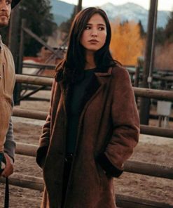 Monica Dutton Yellowstone Suede Leather Coat