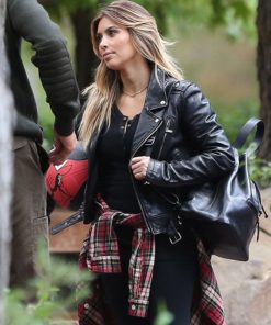 Kim Kardashian KUWTK Black Leather Jacket