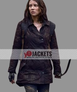 Lauren Cohan The Walking Dead Season 10 Maggie Rhee Brown Jacket