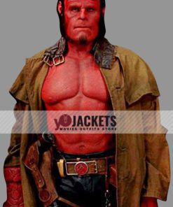Movie Hellboy 2019 David Harbour Leather Trench Coat