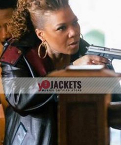Queen Latifah The Equalizer Robyn McCall Black Leather Coat
