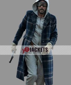 The Walking Death Season 10 Jeffrey Dean Morgan Plaid Wool Trench Coat
